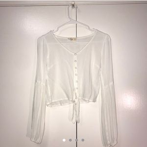 Hollister Balloon Sleeve Top